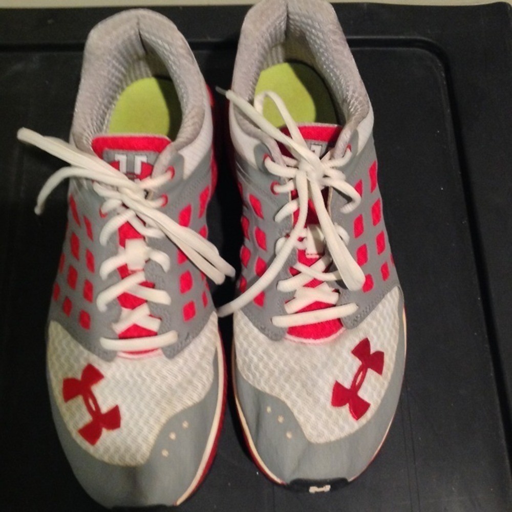 Under Armour White/Red Athletic Sneakers Men's Size 10.5